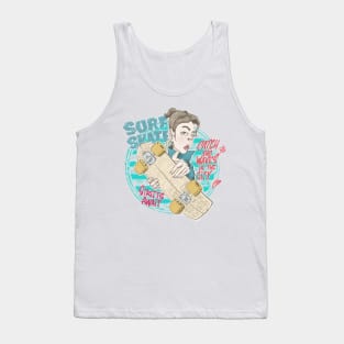 Surf skate - streets await Tank Top